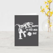 Happy St. Pat-rex Day Funny T-rex Dinosaur St Patr Karte (Gelbe Blume)