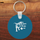 Happy St. Pat-rex Day Funny T-rex Dinosaur St Patr Schlüsselanhänger (Vorderseite)