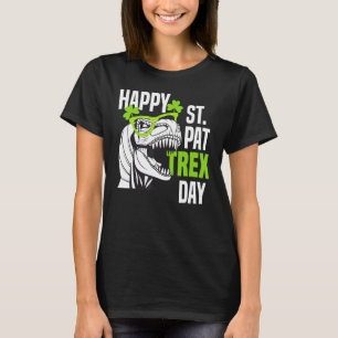 Happy St Pat Rex Day Kinderkind Kinder Dino Saint T-Shirt