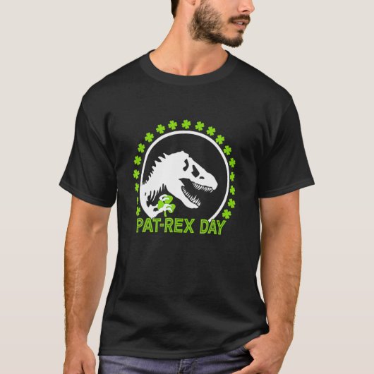 Happy St Pat Rex Day St Patrick Patrex Dinosaur T-Shirt (Vorderseite)