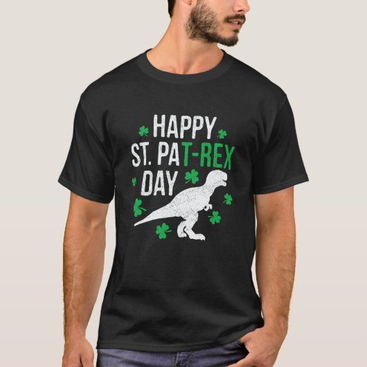 Happy St Pat Rex Day St Patrick PatRex Dinosaur T-Shirt (Vorderseite)