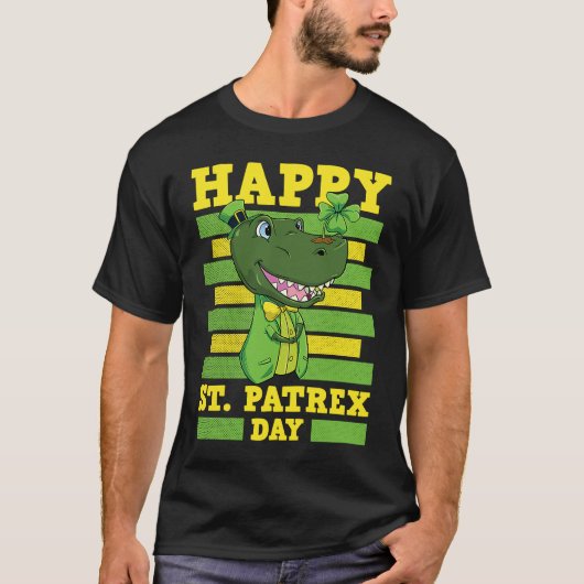 Happy St PaT Rex Day St Patricks Day Dinosaur T-Shirt (Vorderseite)
