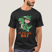 Happy St Pat Rex Day St Patricks Day Rex Leprechau T-Shirt (Vorderseite)