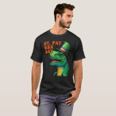 Happy St Pat Rex Day St Patricks Day Rex Leprechau T-Shirt (Vorne ganz)