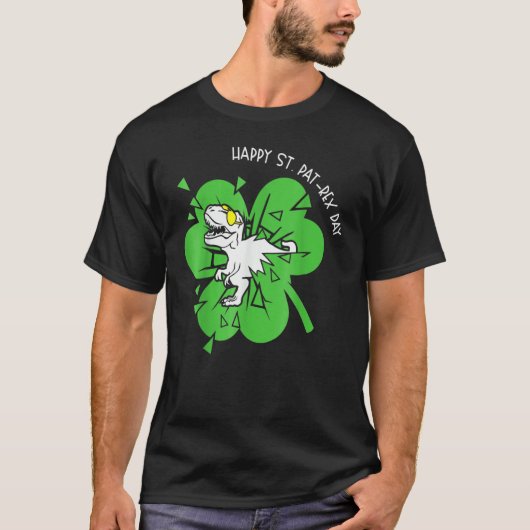 Happy St Pat REX Day St Patricks Dinosaur Mama T-Shirt (Vorderseite)