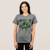 Happy St. Pat-Rex Day Tri-Blend Shirt (Vorderseite voll)