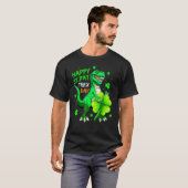 Happy St Pat Rex Dinosaur Lucky Kleeblatt Irish Pa T-Shirt (Vorne ganz)