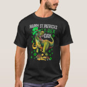 Happy St PaT Rex Dinosaur Saint Patrick's Day Boys T-Shirt (Vorderseite)