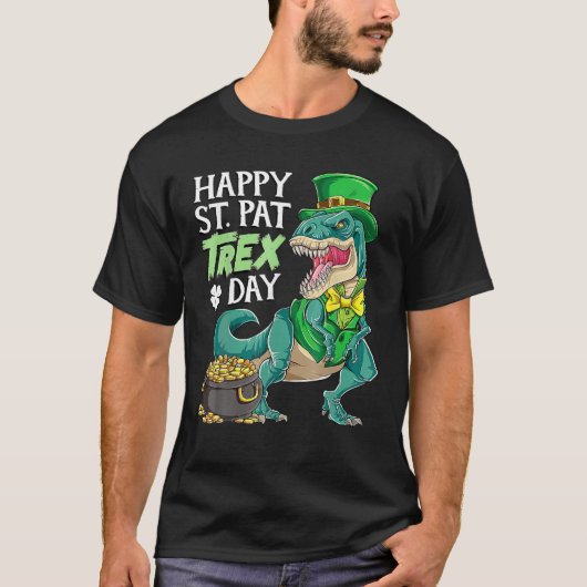 Happy St Pat-Rex Dinosaur Saint Patrick's Day for T-Shirt (Vorderseite)