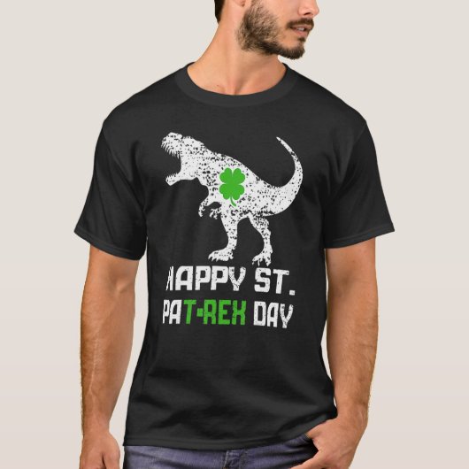 Happy St PaT Rex Dinosaur Saint Patrick's Day For  T-Shirt (Vorderseite)
