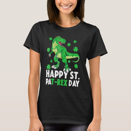 Happy St PaT Rex Dinosaur Saint Patrick's Day For  T-Shirt (Vorderseite)