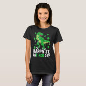 Happy St PaT Rex Dinosaur Saint Patrick's Day For T-Shirt (Vorne ganz)