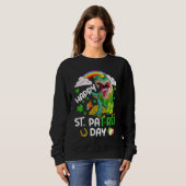 Happy St PaT Rex Dinosaur Trex Dino Saint Patrick' Sweatshirt (Vorne ganz)