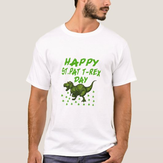 Happy St Pat Rex Saint Patrick's Day Dinosaur Boys T-Shirt (Vorderseite)
