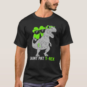 Happy St Pat Rex Saint Patrick's Day Dinosaur Boys T-Shirt