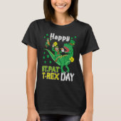 Happy St Pat Rex Saint Patrick's Day Leprechaun Di T-Shirt (Vorderseite)