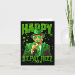 Happy St Pat Rizz Day Funny St Patricks Day Trump Karte