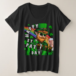 Happy St. Pat Rizz Day Große Größe T-Shirt
