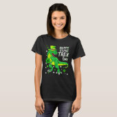 Happy St Pat T Rex Saint Patrick's Day Boys Kids I T-Shirt (Vorne ganz)