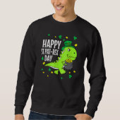 Happy St Pat T Rex Saint Patrick's Day Dinosaur Bo Sweatshirt (Vorderseite)