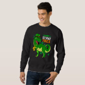 Happy St Pat T Rex Saint Patrick's Day Dinosaur Bo Sweatshirt (Vorne ganz)