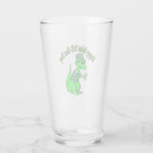 Happy St Pat T-Rex Saint Patrick's Day Dinosaur Glas (Rückseite)