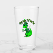 Happy St Pat T-Rex Saint Patrick's Day Dinosaur Glas (Vorderseite)