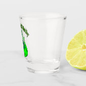 Happy St Pat T-Rex Saint Patrick's Day Dinosaur Schnapsglas (Rechts)