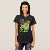 Happy St Pat T Rex Saint Patrick's Day Dinosaur T-Shirt (Vorne ganz)