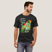 Happy St Pat T Rex Saint Patrick's Day Dinosaur T-Shirt (Vorne ganz)
