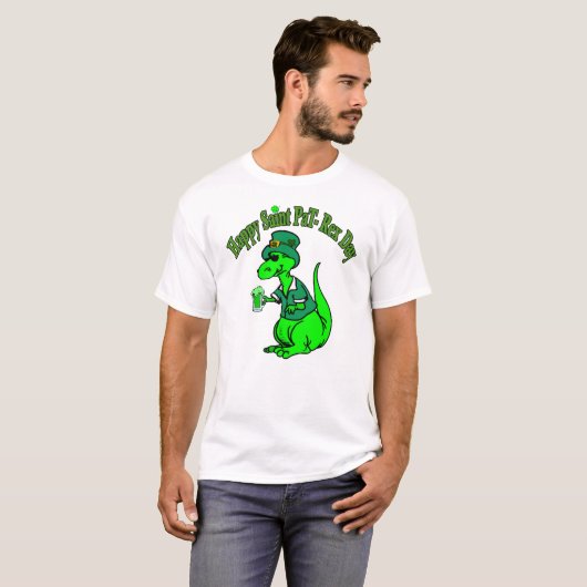 Happy St Pat T-Rex Saint Patrick's Day Dinosaur T- T-Shirt (Vorne ganz)