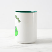 Happy St Pat T-Rex Saint Patrick's Day Dinosaur Zweifarbige Tasse (Mittel)