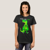 Happy St Pat T Rex Saint Patrick's Day Funny Dinos T-Shirt (Vorne ganz)