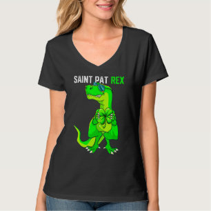 Happy St Pat T Rex Saint Patrick's Day Funny Dinos T-Shirt