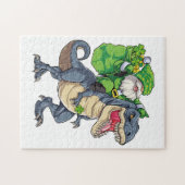 Happy St Pat T Rex Saint Patrick's Day Leprechaun Puzzle (Horizontal)