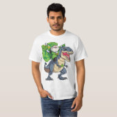 Happy St Pat T Rex Saint Patrick's Day Leprechaun T-Shirt (Vorne ganz)