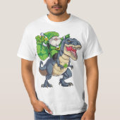 Happy St Pat T Rex Saint Patrick's Day Leprechaun T-Shirt (Vorderseite)