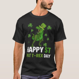 Happy St Pat Trex Day Dino St Patricks Day Kleinki T-Shirt