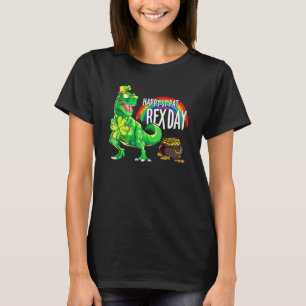 Happy St Pat Trex Day Dino St Patricks Day Kleinki T-Shirt