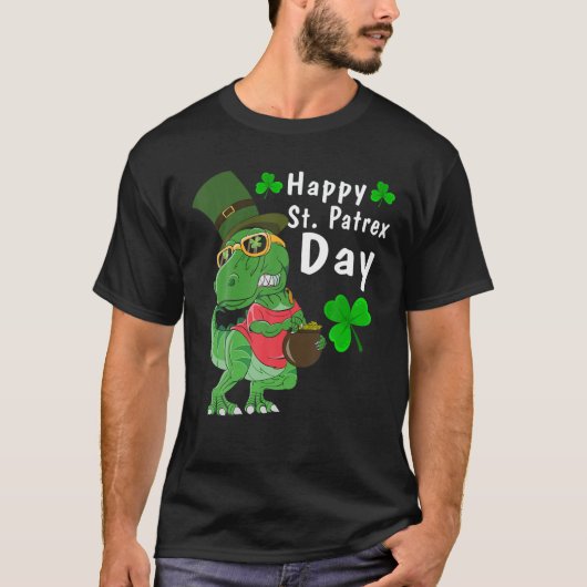 Happy St Pat Trex Day Dino St Patricks Day Kleinki T-Shirt (Vorderseite)