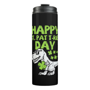 Happy St Pat Trex Day Dino St Patricks Day Kleinki Thermosbecher