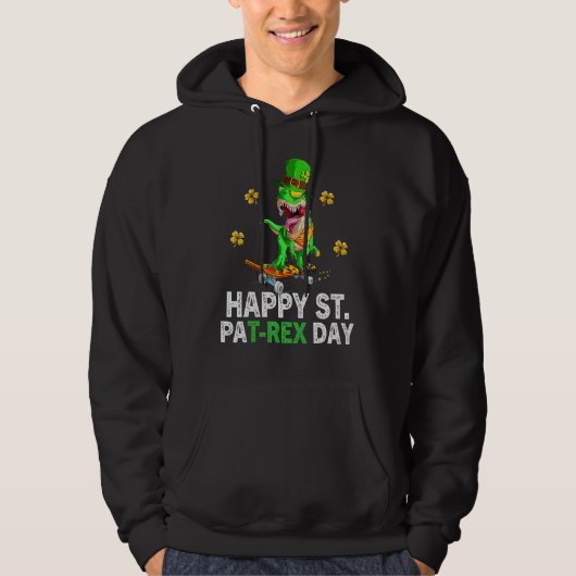 Happy St Pat Trex Day Dino St Patricks Day Toddle Hoodie (Vorderseite)