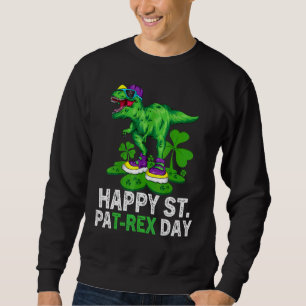 Happy St Pat Trex Day Dino St Patricks Day Toddle Sweatshirt