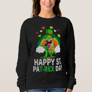 Happy St Pat Trex Day Dino St Patricks Day Toddle Sweatshirt