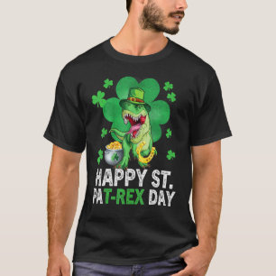 Happy St Pat Trex Day Dino St Patricks Day Toddle T-Shirt