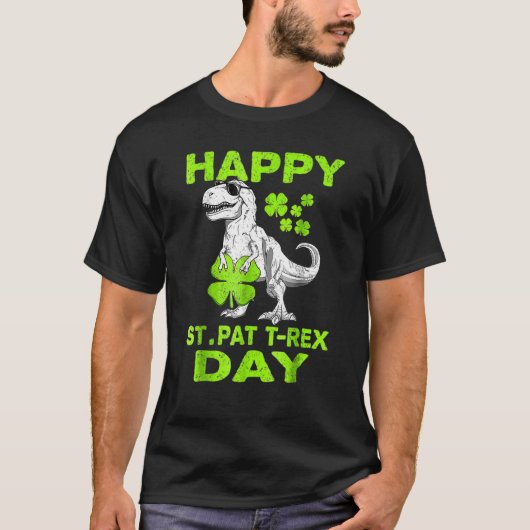 Happy St Pat Trex Day Dino St Patricks Day Toddler T-Shirt (Vorderseite)