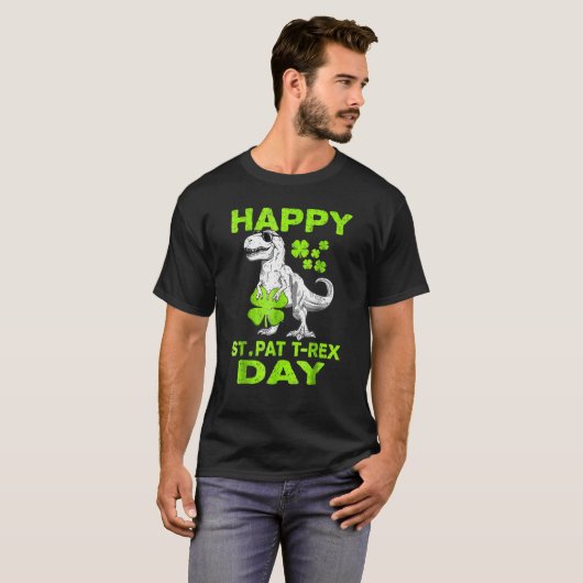 Happy St Pat Trex Day Dino St Patricks Day Toddler T-Shirt (Vorne ganz)