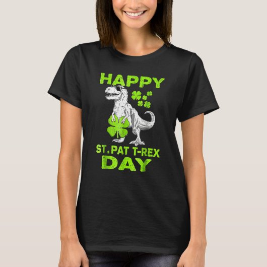 Happy St Pat Trex Day Dino St Patricks Day Toddler T-Shirt (Vorderseite)