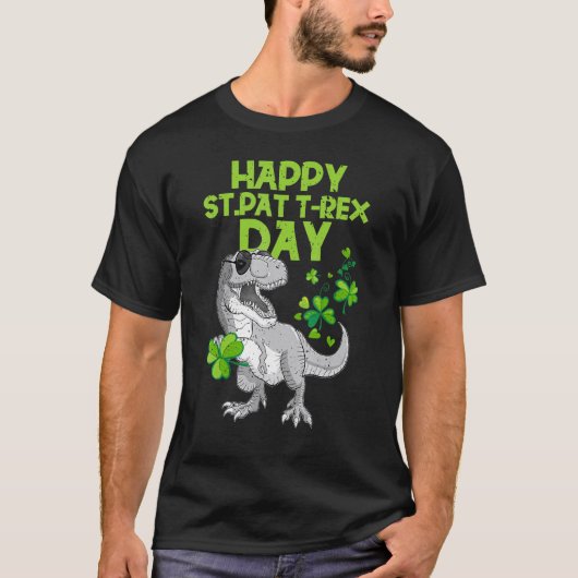 Happy St Pat Trex Day Dino St Patricks Day Toddler T-Shirt (Vorderseite)