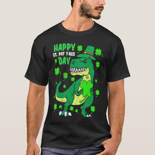 Happy St Pat Trex Day Dino St Patricks Day Toddler T-Shirt (Vorderseite)